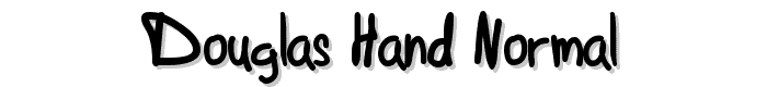 Douglas Hand Normal font